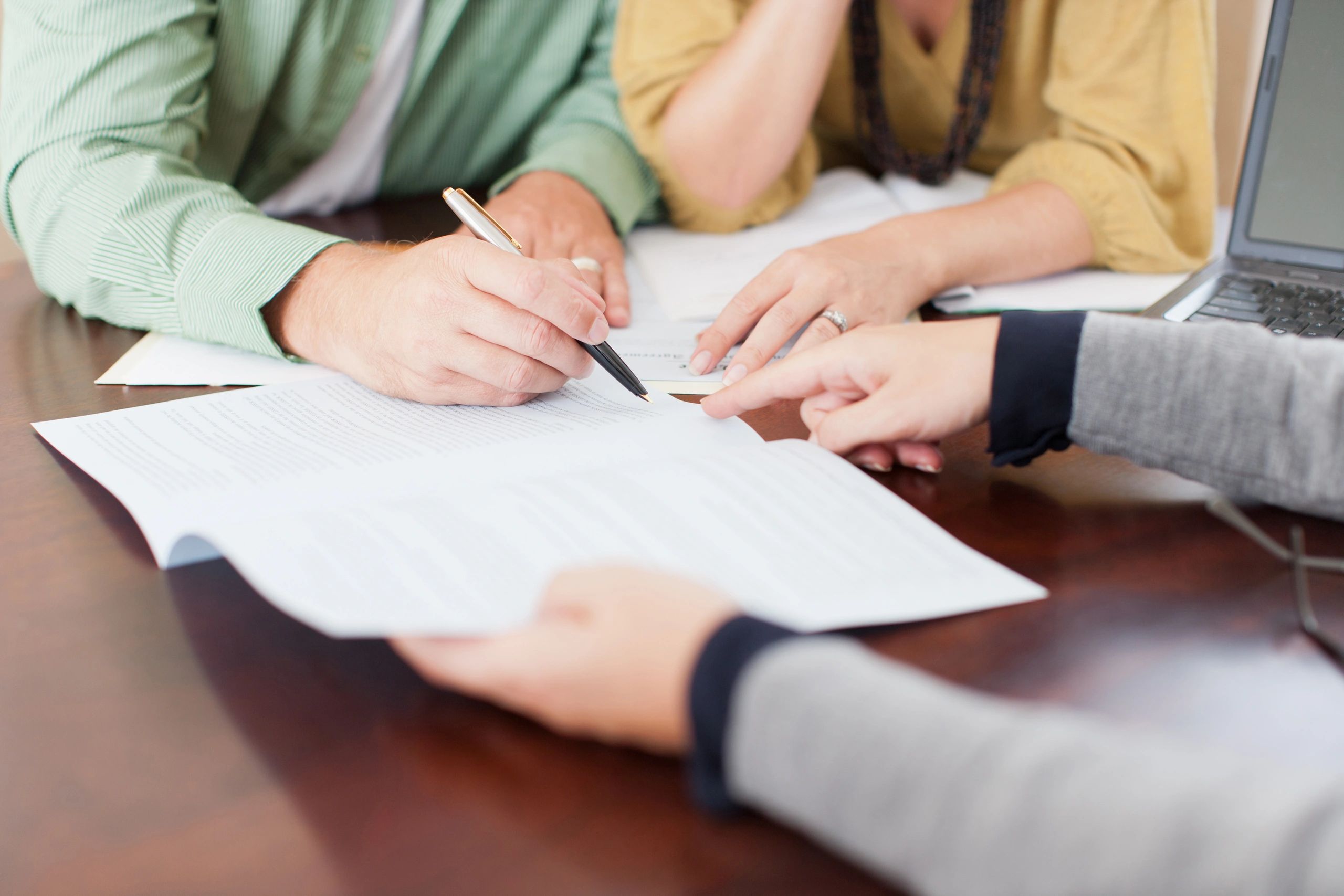business contract signing